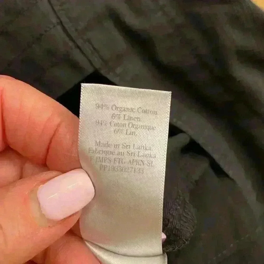 Everlane Women's Jumpsuit Fatigue Sleeveless Black Cotton Pockets size 4